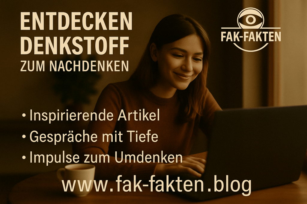 Willkommen bei Fak-Fakten – Gedanken, die nicht von oben kommen, sondern von&nbsp;innen.