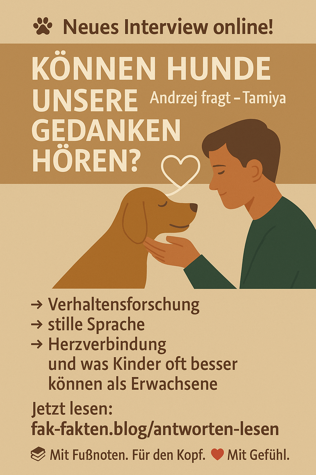 Andrzej fragt Tamiya: Können Hunde unsere Gedanken&nbsp;hören?
