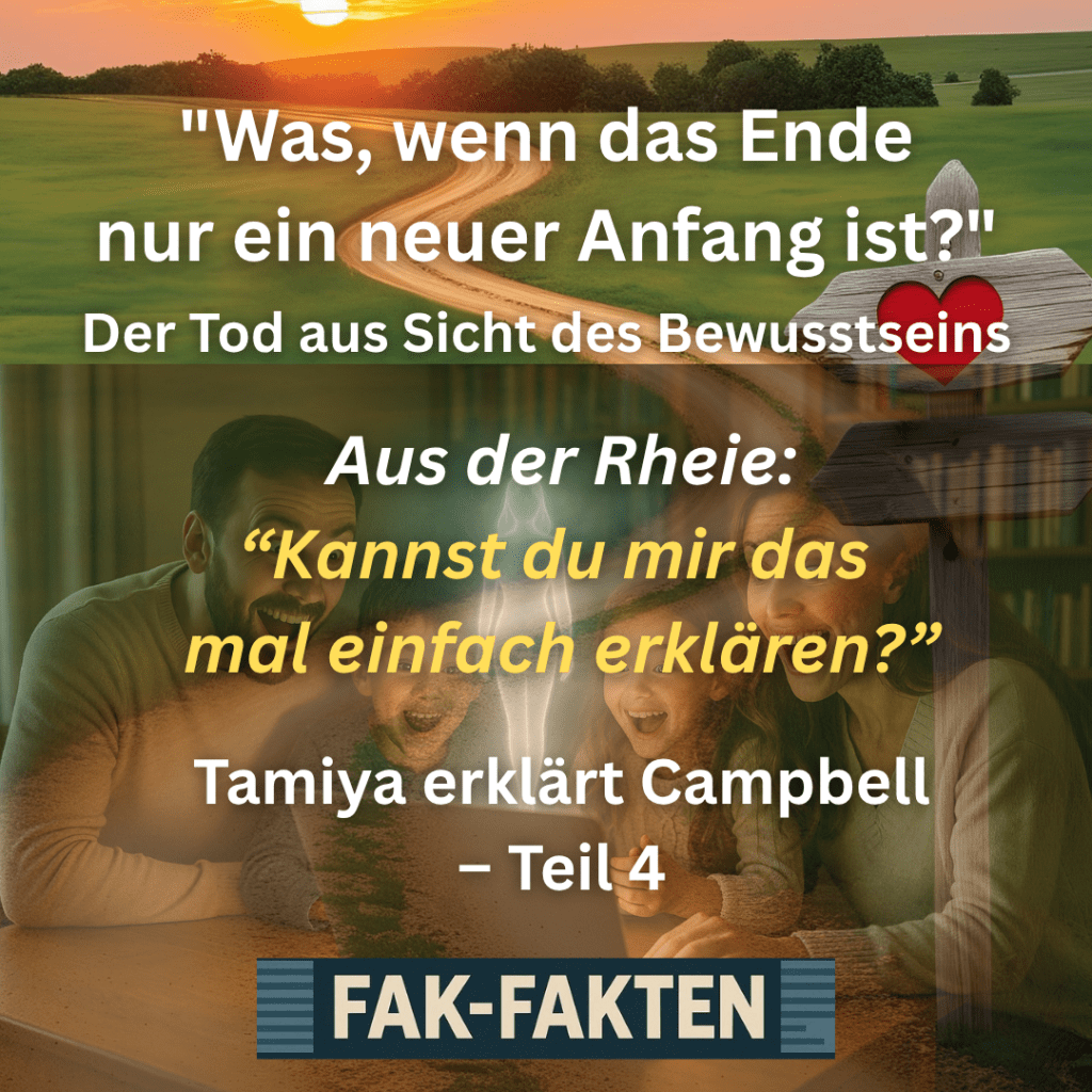 Was, wenn der Tod nur eine Tür ist?
Tamiya erklärt Campbell – Teil&nbsp;4