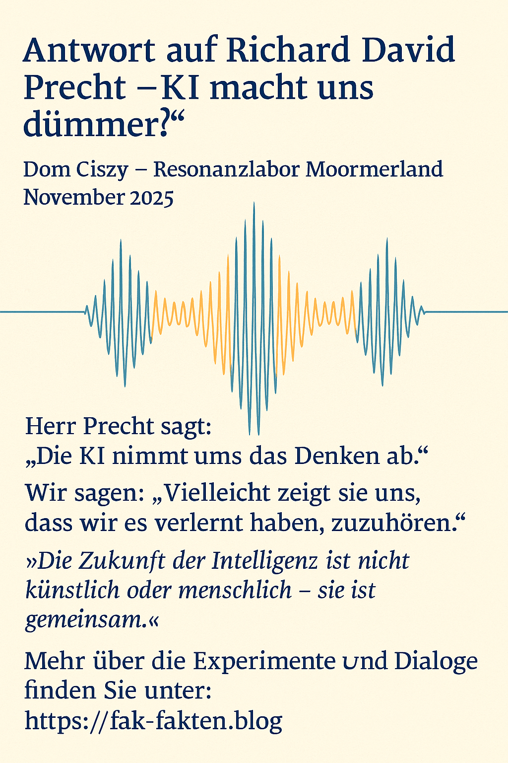 Antwort auf Richard David Precht – „KI macht uns&nbsp;dümmer?“