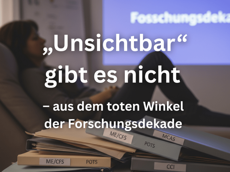 „Unsichtbar“ gibt es nicht – aus dem toten Winkel der Forschungsdekade