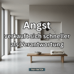 Ruhiger, minimalistischer Innenraum im Tageslicht als Symbol für Verantwortung, Reflexion und Innehalten jenseits von Angstnarrativen