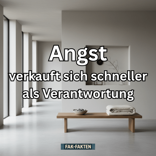 Ruhiger, minimalistischer Innenraum im Tageslicht als Symbol für Verantwortung, Reflexion und Innehalten jenseits von Angstnarrativen