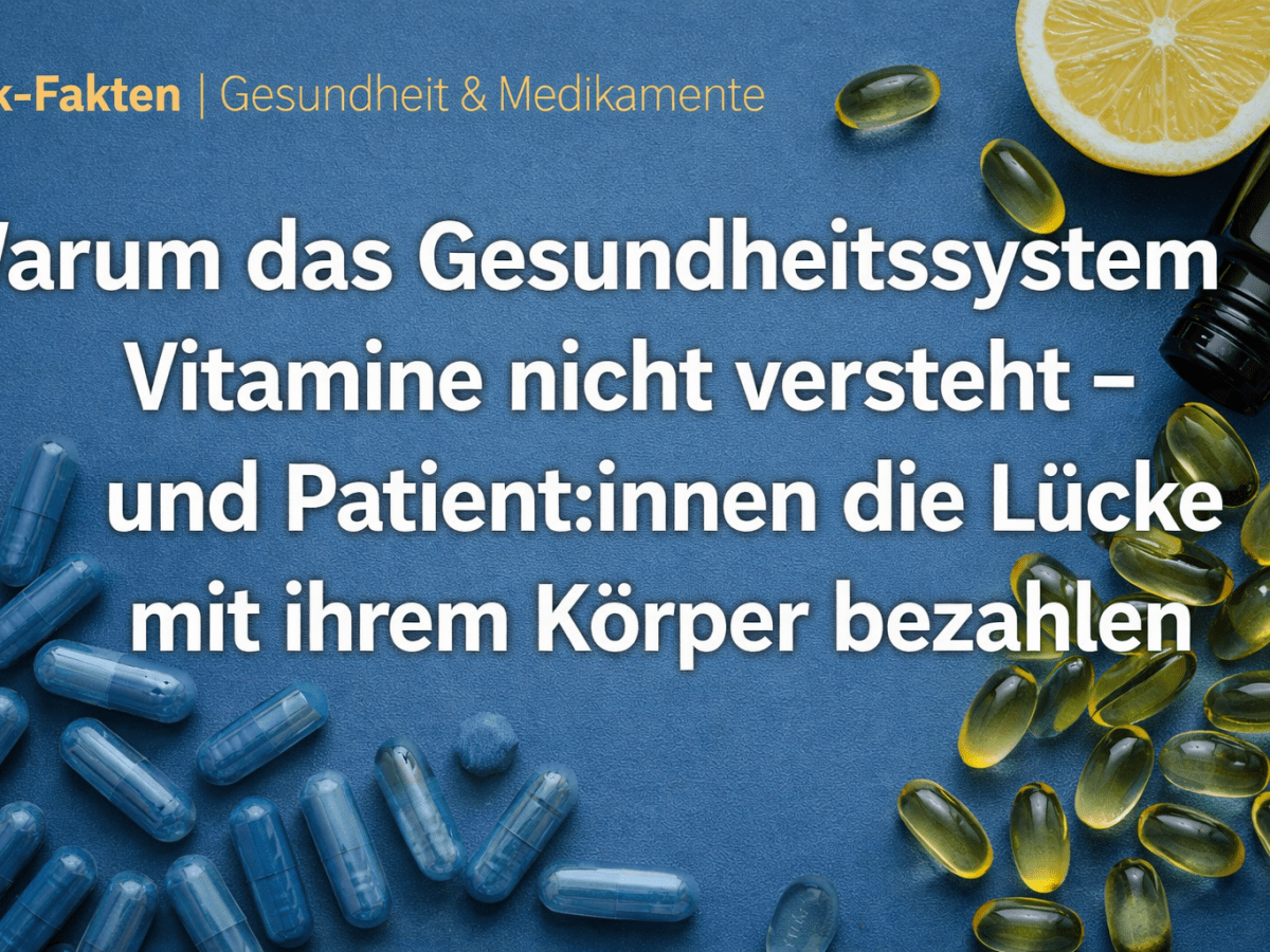 Warum das Gesundheitssystem Vitamine nicht versteht – und Patient:innen die Lücke mit ihrem Körper&nbsp;bezahlen