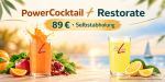 Illustration zu PowerCocktail und Restorate Citrus: Set für 89 Euro bei Selbstabholung.